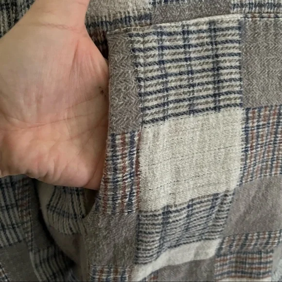 Obey Plaid Patchwork Oversized Relaxed Fit Soft Hoodie Size M - Picture 3 of 14